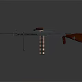 Browning machine gun Browning Gatling White Browning machine gun machine gun bullet military 3d model