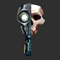 Mechanical Half Skull Sculpture With Detailed Artistic Design And Craftsmanship