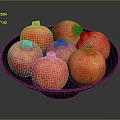 Vibrant Red Ripe Pomegranates Placed On A Black Plate For Fresh