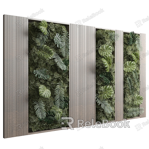 Green plant wall model