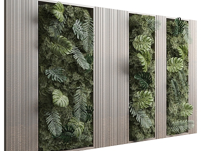 Green plant wall model