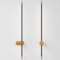 Modern Minimalist Wall Lamp with Golden Black Color and Metal Material for Indoor Decoration