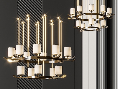 New Chinese Chandelier 3d model