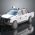 NYPD White Tactical Response Truck Equipped With Searchlight And Protective Bars