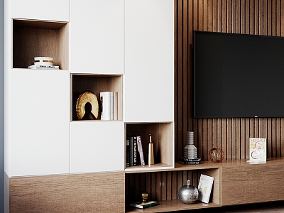 TV cabinet TV background wall model