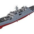 Type 071 landing ship modern warship landing ship 3d model