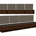 Modular Multi Seat Sectional Sofa With Wooden Frame And Fabric Backrest Panels