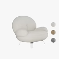 Plush Rounded Single Sofa With Soft Upholstery And Multiple Color Options