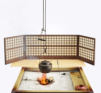 Japanese stove Japanese tatami free hook 3d model