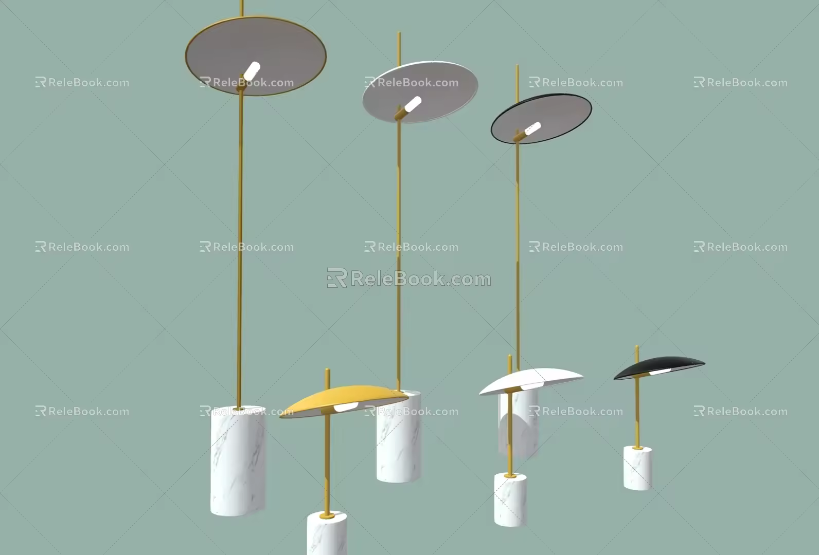 Modern Minimalist Luminaire Combination Minimalist Table Lamp Minimalist Floor Lamp Luminaire Combination 3d model