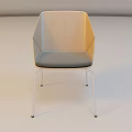 Modern Leisure Chair With Metal Frame Padded Seat And Sleek Indoor Design