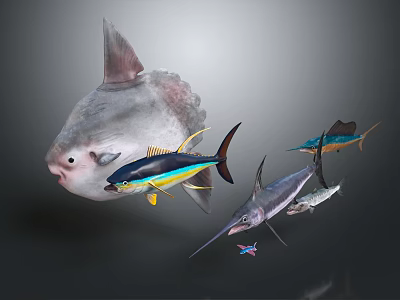 Marine Fish Modern Fish 3d model
