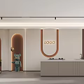 Modern Public Office Space With Lounge Area Green Plants Recessed Lighting And Artwork