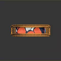 Orange Woven Handbag With Round Shape And Comfortable Handle For Daily Use