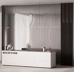 Modern Front Desk Office Front Desk Front Office Bar Desk Office Reception Desk Hotel Reception Desk Hotel Reception Desk 3d model
