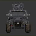 Armored Military Vehicle With Tactical Design Heavy Duty Off Road Tires And Roof Mounted Equipment