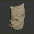 Beige Soft Fabric Storage Bag With Wrinkled Texture For Everyday Household Use