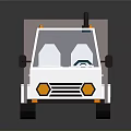 minibus minivan driverless bus school bus van box car 3d model