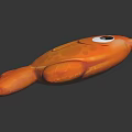 Cute Orange Goldfish Stuffed Toy With Big Eyes Spotted Body And Shiny Reflection