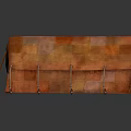 Brown Tent Shaped Furniture With Fabric Cover And Support Poles Structure