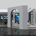Zhengjin Doors and Windows Modern Storefront Featuring System Customization Billboard 3d model