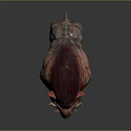 Grotesque Boar Creature Character With Torn Skin Bloodstains And Sharp Tusks