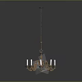 Classic Metal Chandelier Lighting Combination With Multiple Candle Lights And Smooth Reflection 3d model