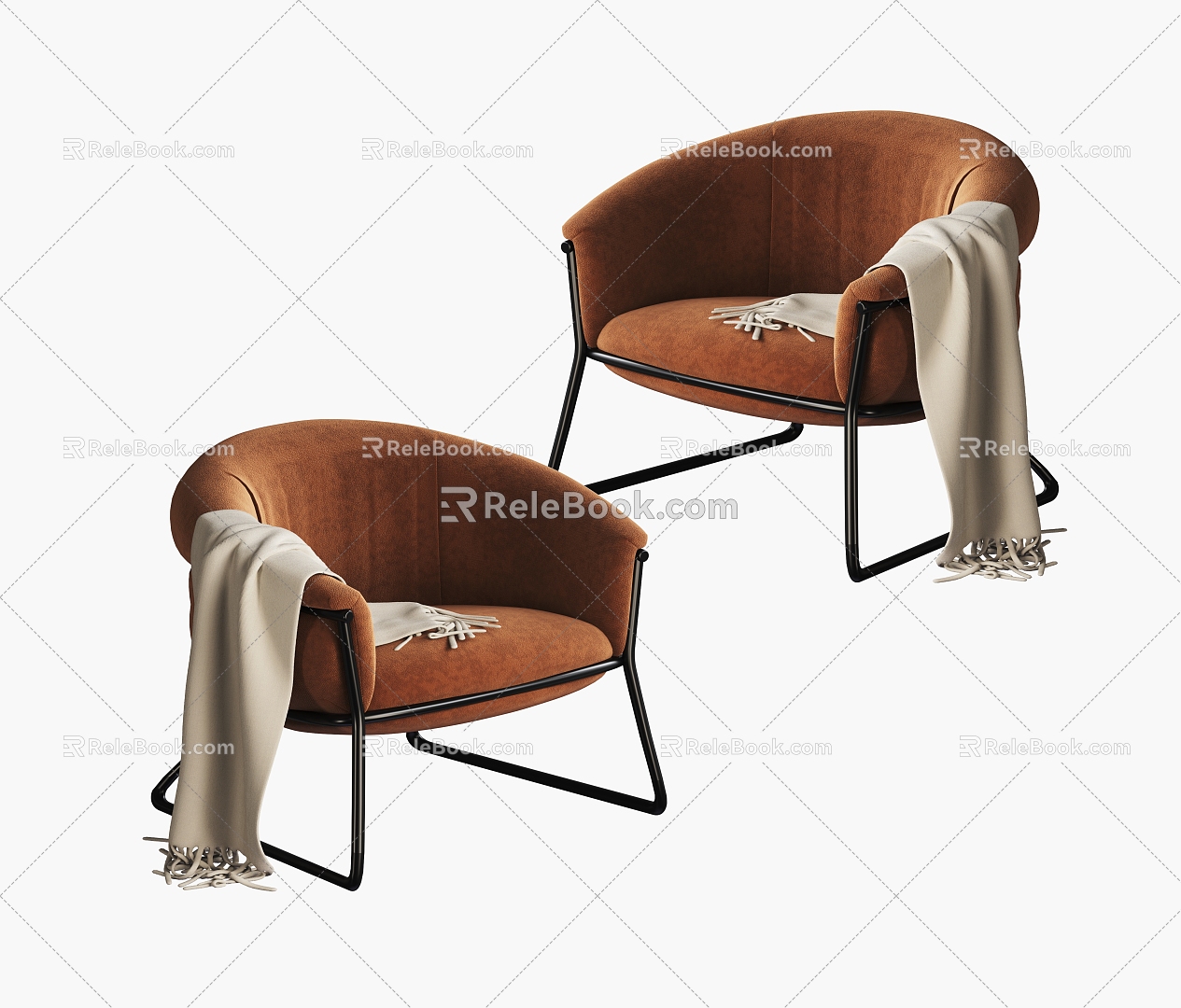 Modern single chair 3d model