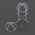Two Piece Commercial Equipment Metal Frame Display Structures With Circular Design