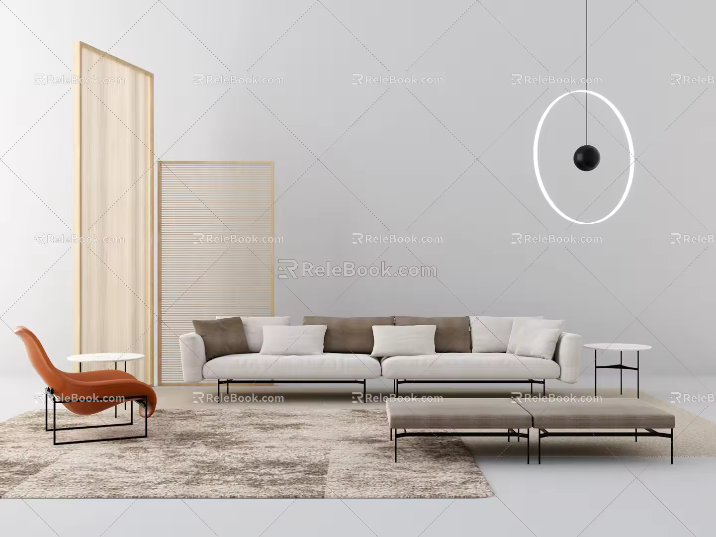 Modern Combination Sofa Sofa Combination 3d model