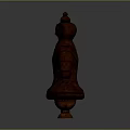 Intricate Wooden Game Movie Character With Decorative Patterns And Traditional Design