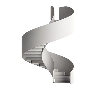 modern revolving staircase 3d model