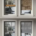 Stylish Window Blinds For Modern Home Windows With Exterior Green Plants And Architectural Views