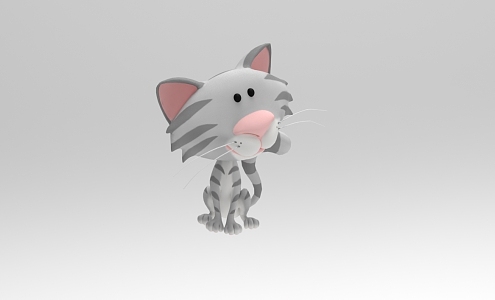 Cute mascot shape cat shape 259 3d model