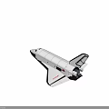 White NASA Space Shuttle Model With Red Logo And Detailed Design