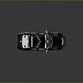 Modern Black And White Police Car With Roof Mounted Police Lights And Sedan Design