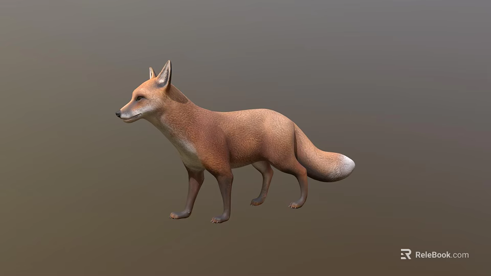 Reptile Lizard With Brown Body Standing On Gray Background Scene 3d model