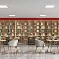 Modern Reading Room 3d model