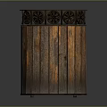 Wooden Cylindrical Glossy Decorative Container With Carved Rim And Vertical Slats