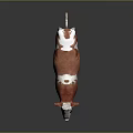 Brown And White Cow Standing On Dark Background With Natural Color Pattern