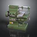 Cincinnati Vintage Green Industrial Machine Tool With Worktable And Control Components