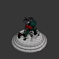 Izuku Midoriya Action Figure With Green Hair Red Scarf And Lightning Effects