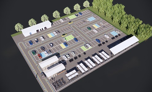 Outdoor Parking 3d model