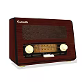 Grundig Retro Radio with Wooden Case FM AM Tuner Round Knobs and Gold Feet