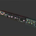 Professional Commercial Audio Equipment With Multiple Control Knobs Buttons And Interfaces