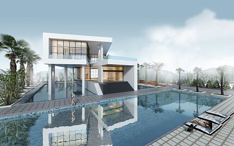 Modern Villa Small Villa 3d model