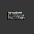 Natural Wood Stone Block With Green White Texture And Rough Decorative Surface
