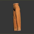 Stylish Orange Wide Leg Pants With High Waist Design And Loose Fit