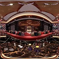 Luxury KTV Lounge Interior With Elegant Decor Red Sofas Chandeliers And Wall Patterns 3d model