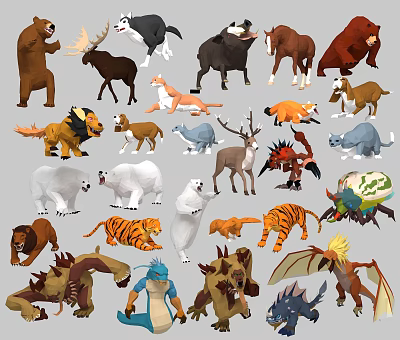 modern animal 3d model